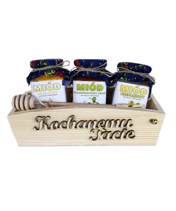 Zestaw miodów DLA TATY 3 x 250g