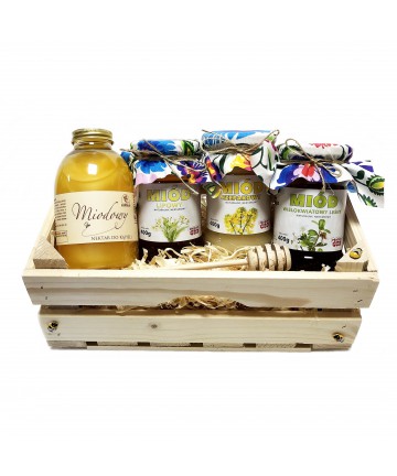 Zestaw miodów 3 x 400g + nektar