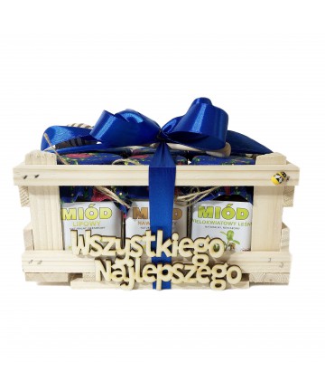 Zestaw miodów 6 x 250g "Wszystkiego Najlepszego"