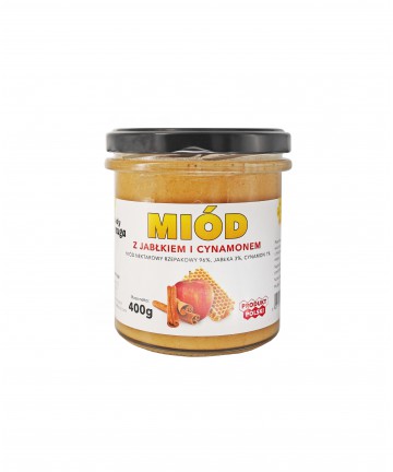 MIÓD Z JABŁKIEM I CYNAMONEM 400g
