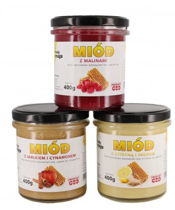 ZESTAW MIODÓW OWOCOWYCH 400g