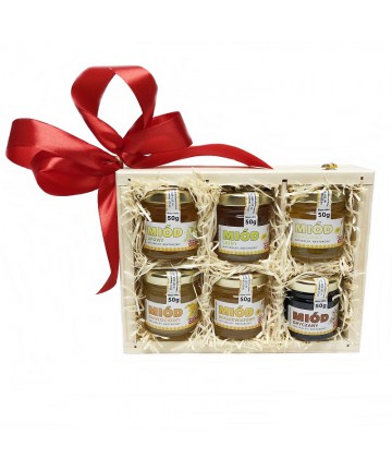 Zestaw mini miodów 6 x 50g